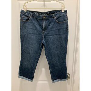 Coldwater Creek Blue Jeans Size 18 Cropped Leg Women’s Natural Fit